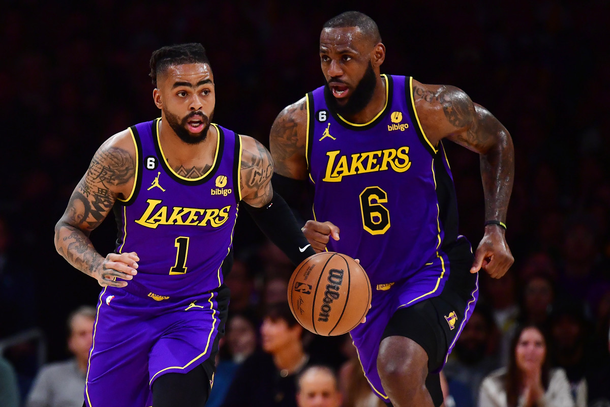 d'angelo russell lebron james suns